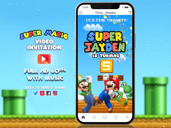 design your themed birthday video or any invitation video