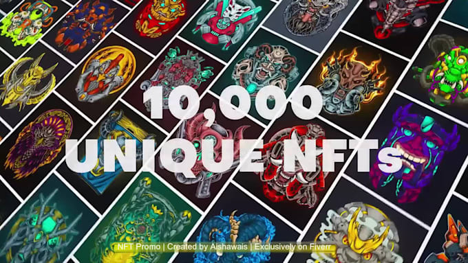 create nft promo, nft intro or nft collection video