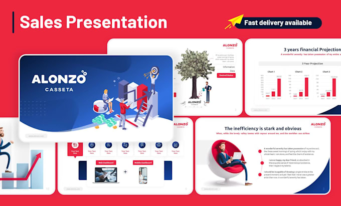 create a stunning sales pitch deck presentation