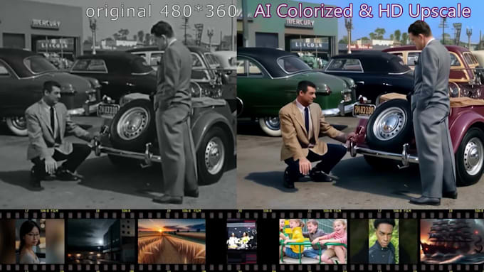 expertly colorize black and white videos and authentic upscale