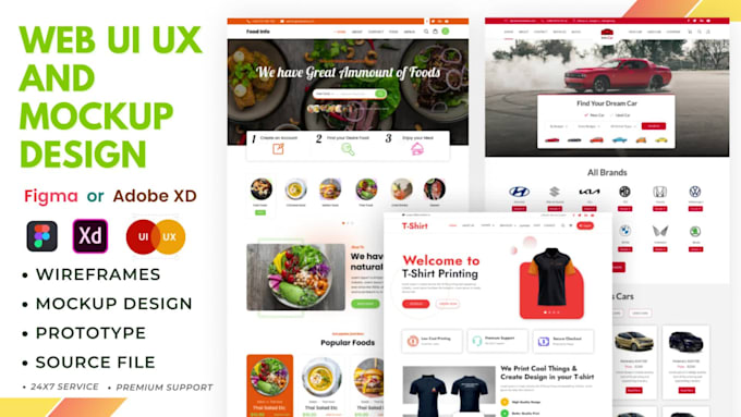 Design web ui ux or website in figma, wireframe, and landing page in ...
