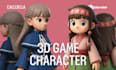 do 3d game character, 3d character modeling, 3d sculpting and low poly 3d model