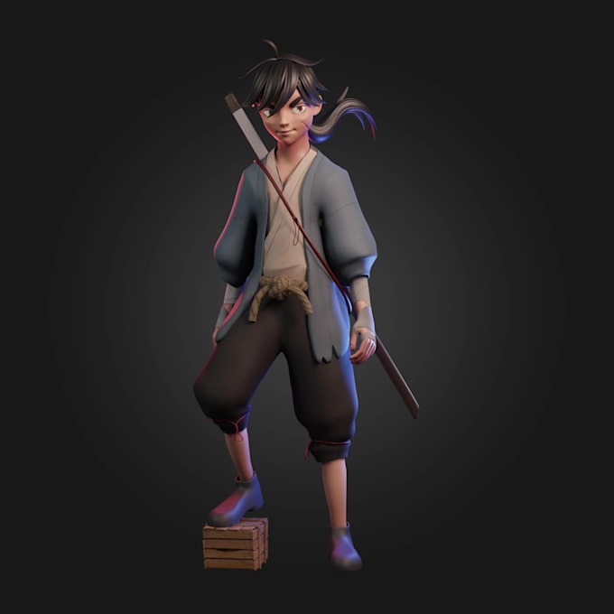 design 3d character model for game and animation