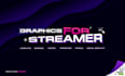 design custom animated stream overlay, live stream graphics