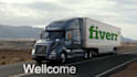 create logistics truck trailer promo video with your logo