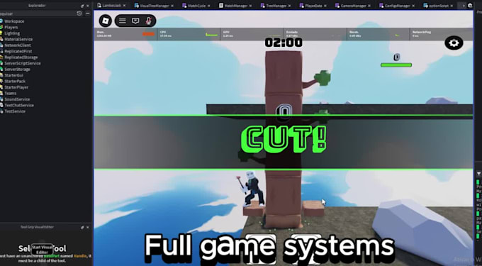 develop roblox game systems, scripts and animations
