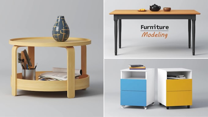 do furniture modeling and rendering
