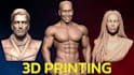 sculpt realistic 3d head, bust or full body characters for 3d printing stl
