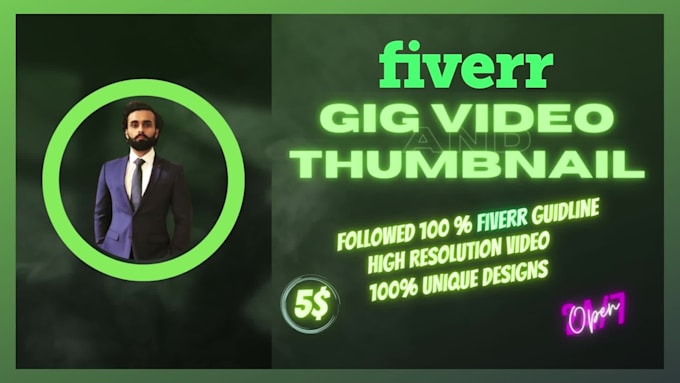 Design fiverr gig thumbnail image and intro video by Hassanaltamash ...