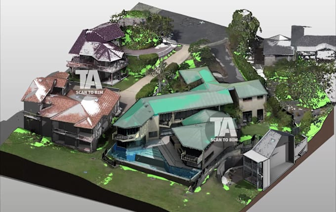 convert point cloud data to 2d, 3d revit, sketchup model