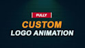 create a 2d custom logo animation