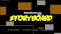 create hand drawn storyboard five frames for fifty