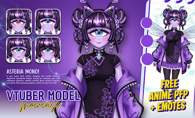 design and rigging your vtuber model live2d in anime style for streaming