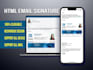 create custom and clickable html email signature any device