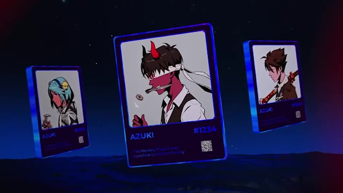 create dynamic 3d nfts, crypto, trading card animation