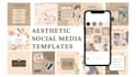 create aesthetic social media post templates using canva