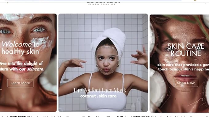 skin care website skin care shopify store skin care beauty website skin care