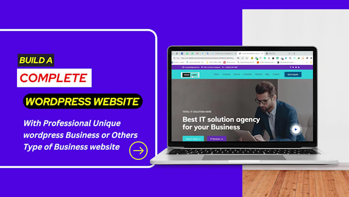 Complete responsive business wordpress website with speed optimized by ...