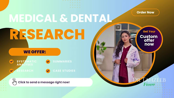 write dental research, case study, systematic review and articles