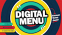 design a digital menu, digital screen, menu board, or animated menu