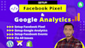 install facebook pixel setup event and google analytics on your website