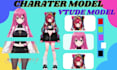 create custom vtuber model, 2d character rigging, live2d model character design