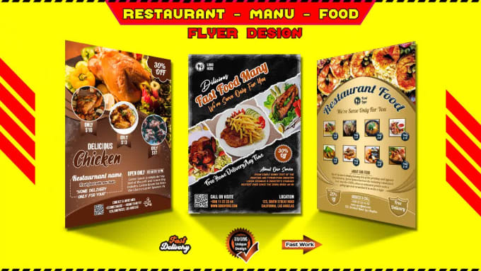 Do unique restaurant flyer design or food flyer design by Am_anis | Fiverr