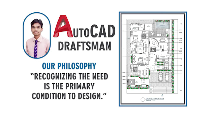 create your architectural 2d floor plan in autodesk autocad