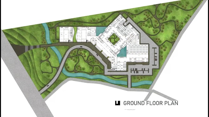 render architectural plan, elevation, section in photoshop