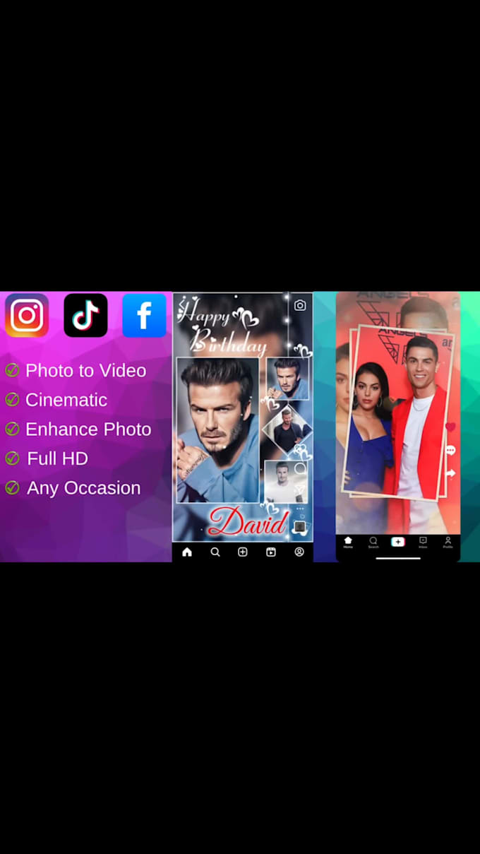 design birthday instagram reels for instagram, tiktok, facebook HD