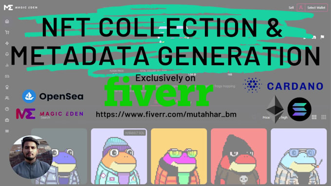 create random nft art variations with metadata and rarities