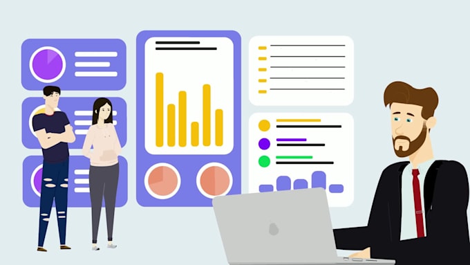 produce a 2d explainer video for facebook or youtube