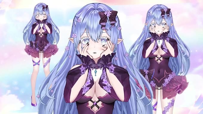 design anime vtuber model and rig live2d vtuber, vtuber commissions, free emotes