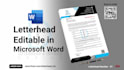 create, design professional letterhead in editable microsoft word