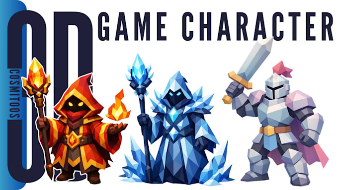 create 3d game assets, characters, and low poly models for video games