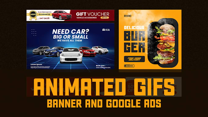 create animated banner, gif or video and google ads