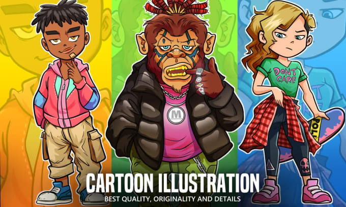 Draw Custom Cartoon Illustration And Custom Character Design By ...