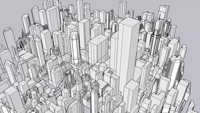 make a low poly landmark 3d city models
