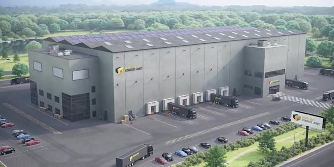 create 3d warehouse animation, 3d factory process, logistics video