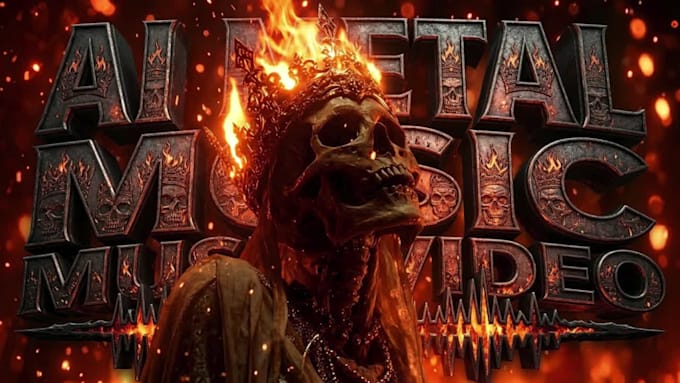 create cinematic video, epic metal music video or visualizer