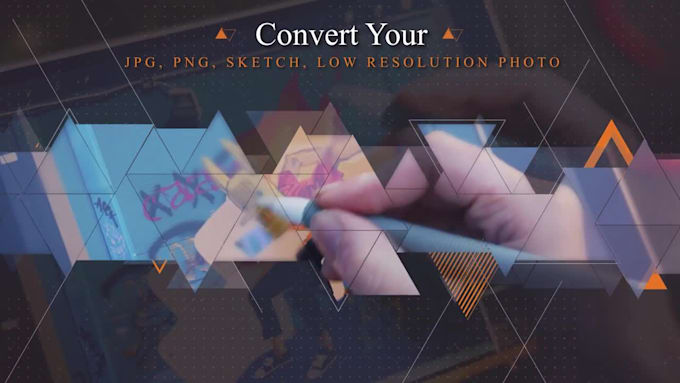 convert your low resolution logo and sketch into vector