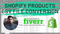 create shopify products CSV file for your shopify store