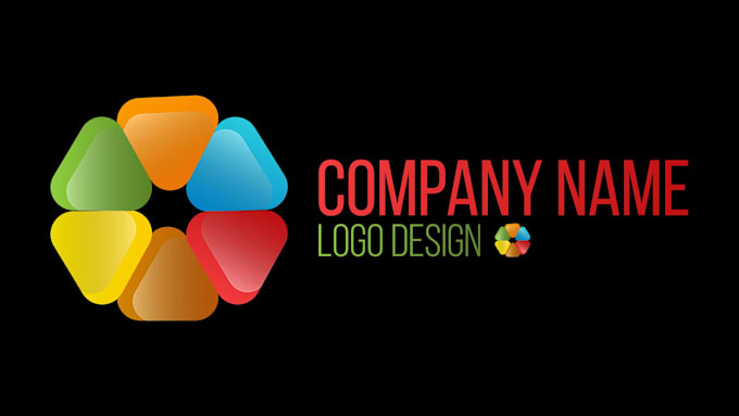 design a modern geometric polygonal 3d logo