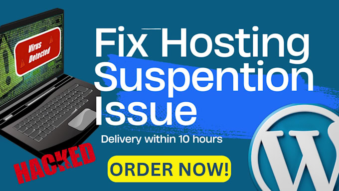malware remove, fix bug , fix hosting suspension issue