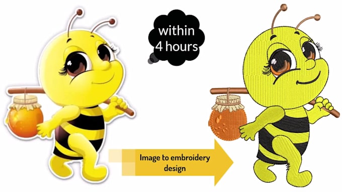 convert image to embroidery design within a few hours