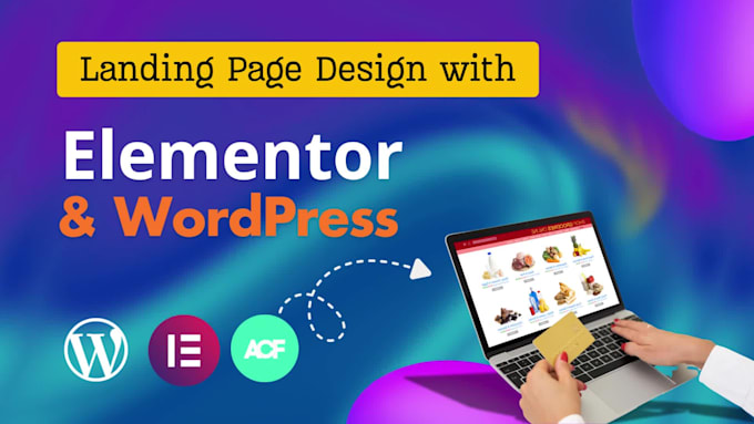 create small or local business sass landing web page, sales page using elementor