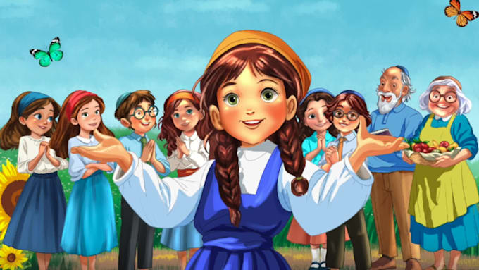 create childrens book illustrations in storybook style
