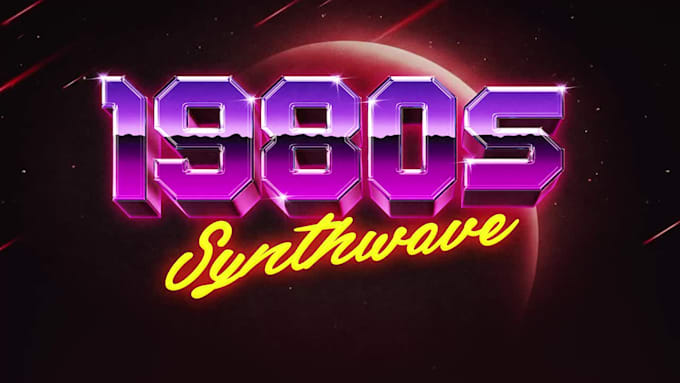 design a futuristic 80s retro synthwave logo