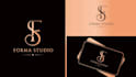 design a custom minimalist initial logo for business and brand