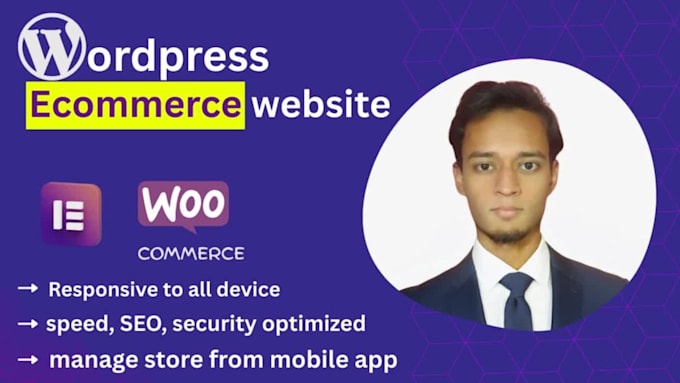 build a responsive wordpress ecommerce website using woocommerce and elementor